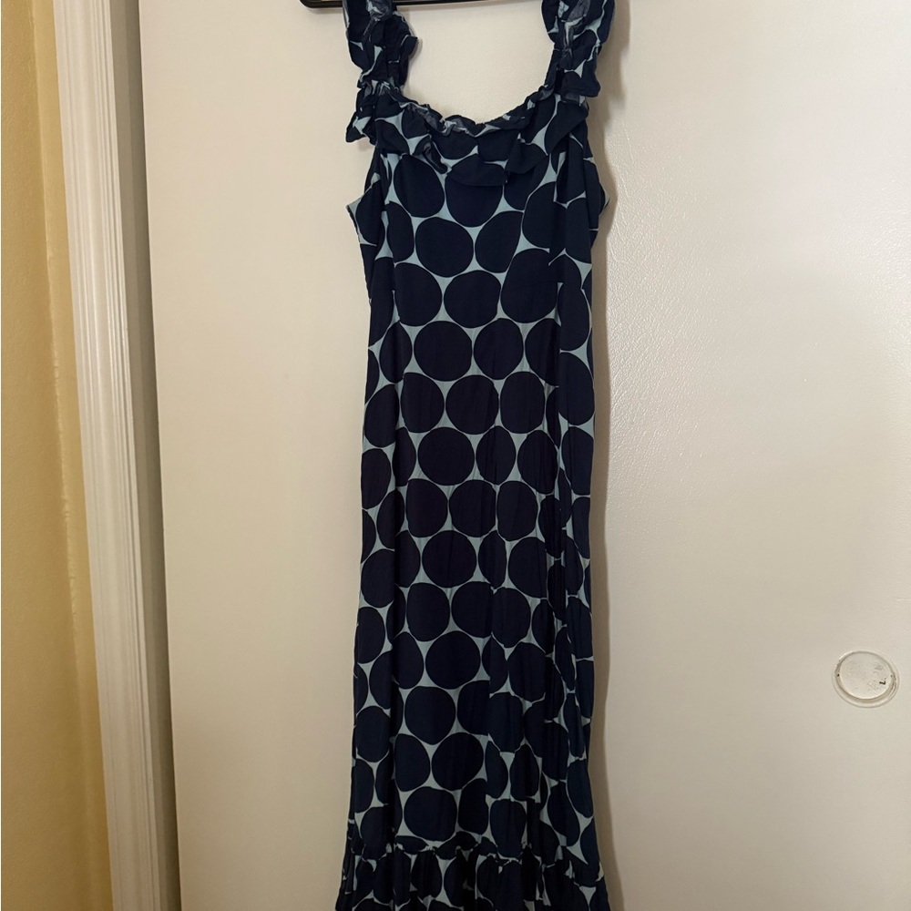 Navy Polka Dot Women's Dress